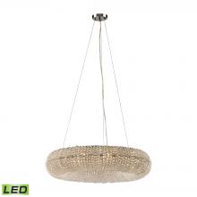 ELK Home Plus 45292/10-LED - Crystal Ring 10-Light Chandelier in Chrome with Clear Crystal Beads - Includes LED Bulbs