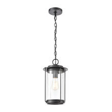 ELK Home Plus 46662/1 - Devonshire 1-Light Hanging in Matte Black with Seedy Glass