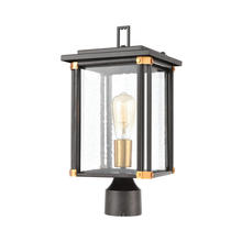ELK Home Plus 46724/1 - Vincentown 1-Light Post Mount in Matte Black with Seedy Glass