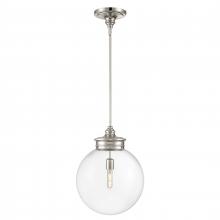 ELK Home Plus 4801-PN-CL - Emma 14'' Wide 1-Light Pendant - Polished Nickel