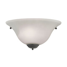 ELK Home Plus 5371WS/10 - Thomas - 1-Light Wall Sconce in Oil Rubbed Bronze with White Glass