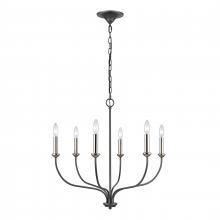 ELK Home Plus 63096/6 - Madeline 25.75'' Wide 6-Light Chandelier - Dark Gray