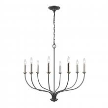 ELK Home Plus 63097/8 - Madeline 32.5'' Wide 8-Light Chandelier - Dark Gray