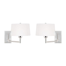 ELK Home Plus 630SN/S2 - Satin Nickel 1-Light Swingarm Wall Lamps (Set of 2)