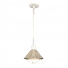 ELK Home Plus 63156/1 - Cape May 9'' Wide 1-Light Mini Pendant - White Coral