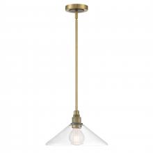 ELK Home Plus 6331-ANOB-CL - Charis 12.5'' Wide 1-Light Pendant - Antique Brass with Oil Rubbed Bronze