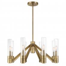 ELK Home Plus 6518-AN-CL - Rohe 28'' Wide 8-Light Chandelier - Aged Brass