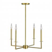 ELK Home Plus 6520-AG-CA - Ray 25.25'' Wide 4-Light Chandelier - Aged Brass