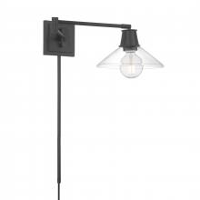 ELK Home Plus 6661-MB-CL - Dillon 6.75'' High 1-Light Swingarm Sconce - Matte Black