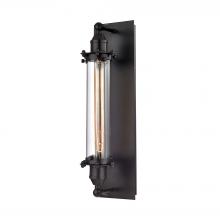 ELK Home Plus 67342/1 - Fulton 1-Light Wall Lamp in Oil Rubbed Bronze with Clear Glass