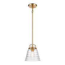 ELK Home Plus 67885/1 - Current 8'' Wide 1-Light Pendant - Satin Brass