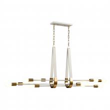 ELK Home Plus 69316/10 - Sabine 58'' Wide 10-Light Linear Chandelier - Textured White with Brushed Gold