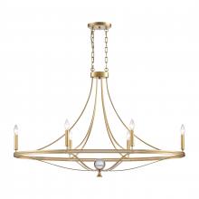 ELK Home Plus 69486/6 - Noura 46.5'' Wide 6-Light Linear Chandelier - Champagne Gold