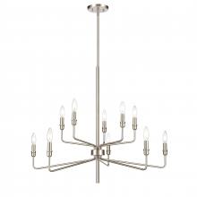 ELK Home Plus 81529/5+5 - Saginaw 34'' Wide 10-Light Chandelier - Satin Nickel