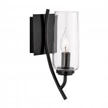 ELK Home Plus 8153-ADB-CL - Tulip 11.75'' High 1-Light Sconce - Acid Dipped Black