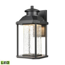 ELK Home Plus 87121/LED - Irvine Sconce in Matte Black with Seedy Glass - Integrated LED