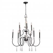 ELK Home Plus 90202/9 - Brownell 30'' Wide 9-Light Chandelier - Anvil Iron