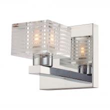 ELK Home Plus BV311-90-15 - Quatra 1-Light Vanity Lamp in Chrome with Clear and Frosted Glass