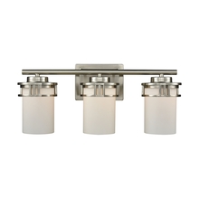 ELK Home Plus CN578312 - Ravendale 3-Light for the Bath in Brushed Nickel with Opal White Glass