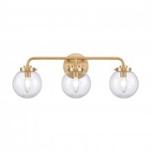 ELK Home Plus EC89944/3 - Fairbanks 22.75'' Wide 3-Light Vanity Light - Brushed Gold and Clear