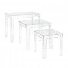 ELK Home Plus H0015-9103/S3 - Jacobs Nesting Table - Set of 3 Square Clear