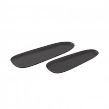 ELK Home Plus H0897-9845/S2 - Blain Tray - Set of 2 Matte Black (2 pack) (2 pack)