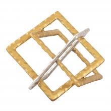 ELK Home Plus S0807-9819 - Abstract Interlocking Sculpture - Brass and Nickel (2 pack) (2 pack)