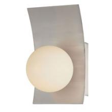 ELK Home Plus WS9040-10-16M - Curve 1-Light Wall Sconce in Matte Satin Nickel with White Opal Glass