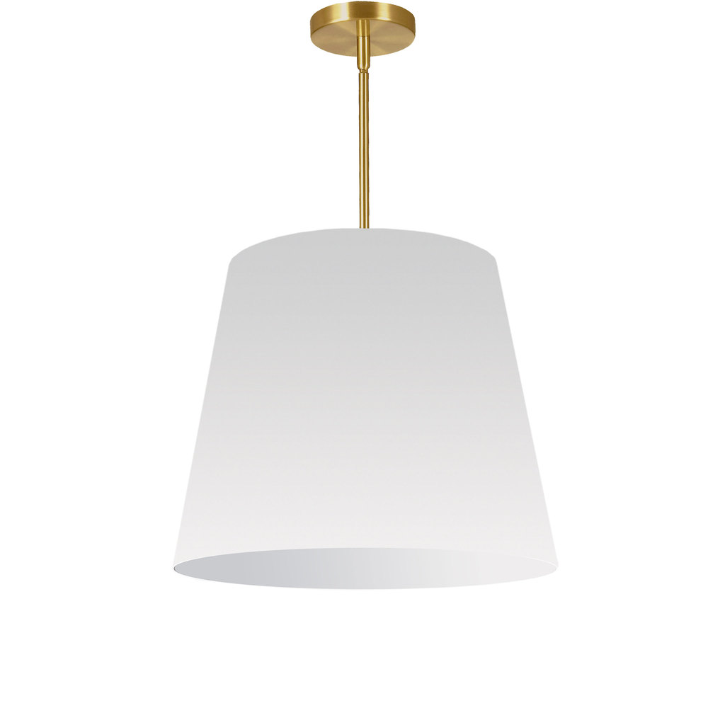 1LT Oversized Drum Pendant Medium, WH Shade