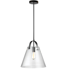 Dainolite 871P-BK - 1LT Incandescent Pendant, Black w/ Clear Glass