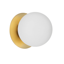 Dainolite BUR-51W-AGB-WH - 1 Light Incandescent Wall Sconce, Aged Brass with White Glass