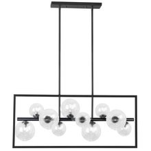 Dainolite GLA-3310HP-MB-CLR - 10 Light Halogen Horizontal Pendant, Matte Black with Clear Glass