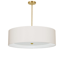 Dainolite HEL-304P-AGB-CRM - 4 Light Incandescent Pendant, Aged Brass with Cream Shade