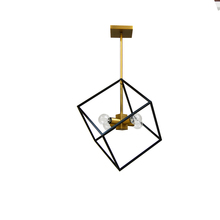 Dainolite KAP-144P-VB-MB - 4 Light Pendant, Vintage Bronze / Matte Black Finish