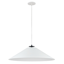 Dainolite PDC-241P-MB-MW - 1 Light Incandescent Pendant, Matte Black and Matte White