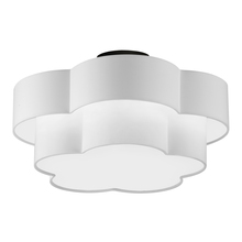 Dainolite PLX-203FH-MB-WH - 3 Light Incandescent Flush Mount, Matte Black with White Shade