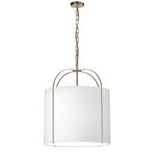 Dainolite QCY-221P-GLD-WH - 3 Light Incandescent Pendant Gold with White Shade