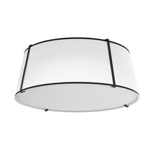 Dainolite TRA-224FH-BK-WH - 4 Light Incandescent Matte Black Flush Mount with White Shade