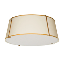 Dainolite TRA-224FH-GLD-CRM - 4LT Trapezoid Flush Mount GLD/CRM Shade w/790 Diff