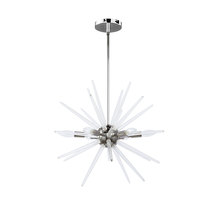 Dainolite VEL-206C-PC - 6 Light Incandescent Pendant, Polished Chrome Finish with Clear Acrylic Spikes