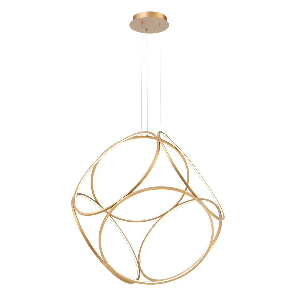 Glenview, Pendant, LED, Large, Gol