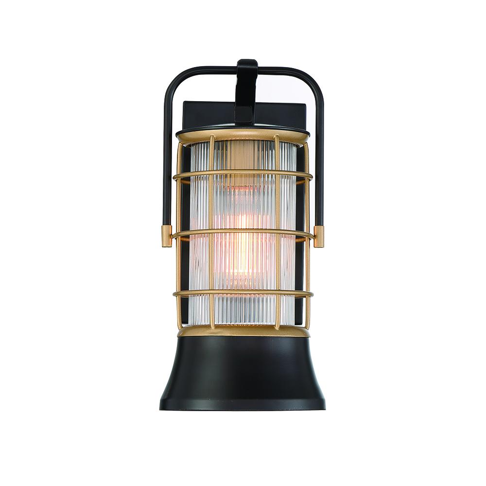 Rivamar 1 Light Lantern in Oil Rubbed Bronze + Gold