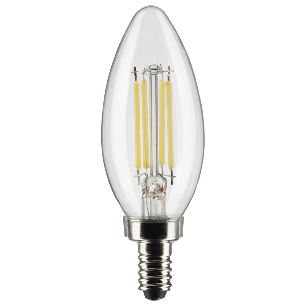 5.5 Watt B11 LED; Clear; Candelabra base; 90 CRI; 4000K; 120 Volt