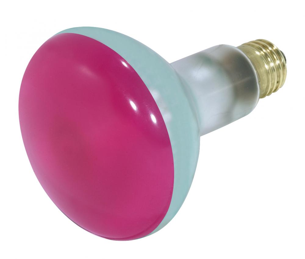 75 Watt BR30 Incandescent; Pink; 2000 Average rated hours; Medium base; 130 Volt