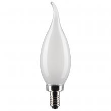 Satco Products Inc. S21307 - 5.5 Watt CA10 LED; Frost; Candelabra base; 90 CRI; 2700K; 120 Volt