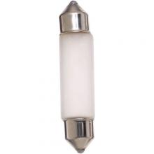 Satco Products Inc. S6992 - 10 Watt miniature; T3 1/4; Frost; 10000 Average rated hours; 120 Lumens; Festoon base; 24 Volt