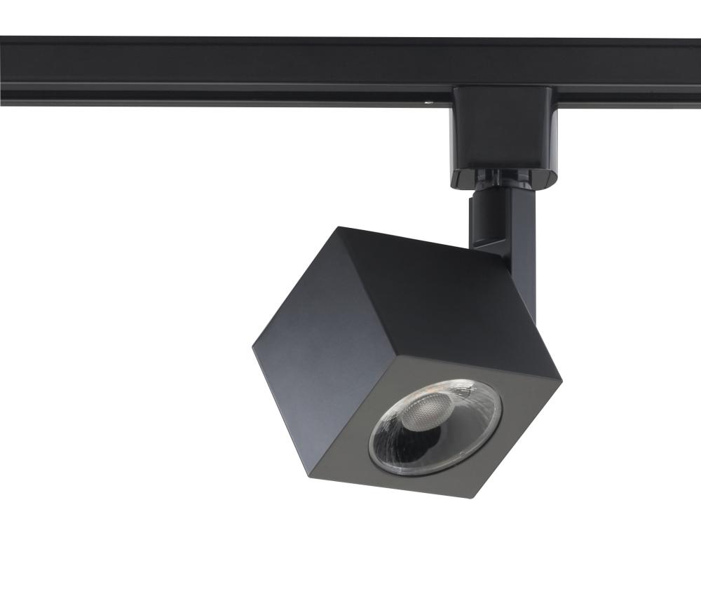 LED 12W Track Head - Square - Black Finish - 36 Degree Beam