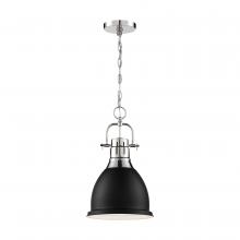 Nuvo 60/6751 - Watson - 1 Light Pendant - Polished Nickel and Matte Black Finish