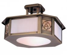 Arroyo Craftsman SCCM-15CR-S - 15" saint clair inverted semi-flush ceiling mount