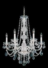 Schonbek 1870 1303-40H - Arlington 6 Light 120V Chandelier in Polished Silver with Heritage Handcut Crystal